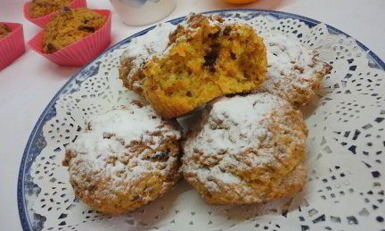 Рецепт морковна-апельсиновых маффины с клюквой