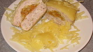 Мясные маффины с овощной начинкой