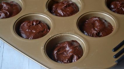 шоколадные маффины с творогом