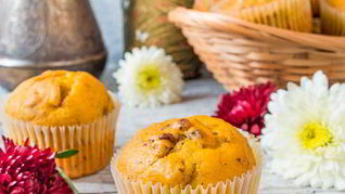 Тыквенные маффины с орехами