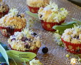 Ягодные маффины с миндальным штрейзелем