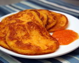 Домашние тыквенные оладьи с яблоками