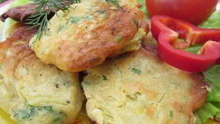 Кабачковые оладьи без яиц