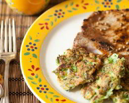 Кабачковые оладьи на гарнир