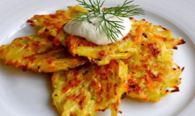 Рецепт картофельных оладий лорики с грибами и яйцом