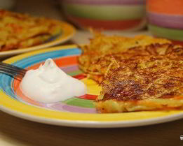 Картофельные оладьи постные