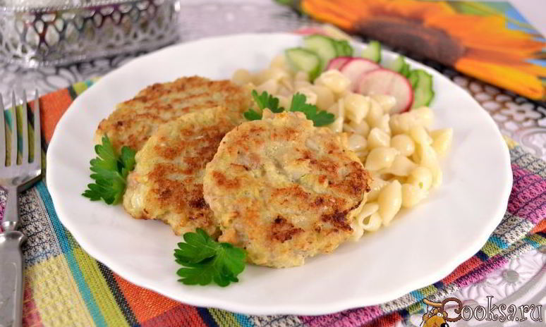 Рецепт куриных оладий с капустой и овсяными хлопьями