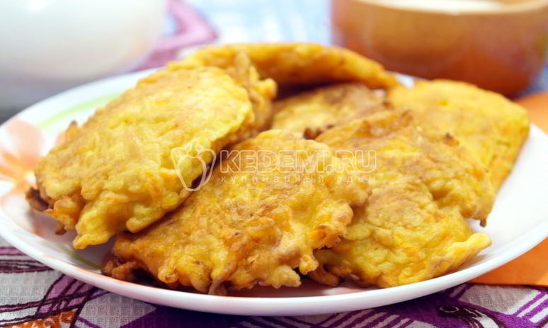 Рецепт морковных оладий