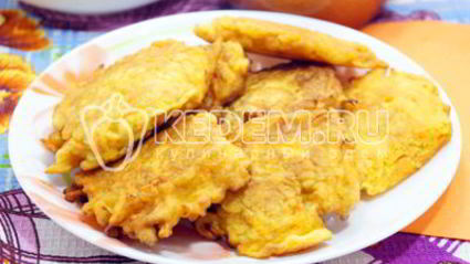 морковные оладьи