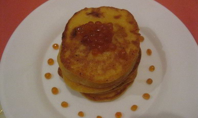 Рецепт оладий из икры