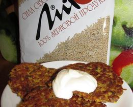 Оладьи из кабачков и отрубей лито