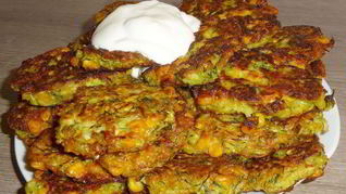 Оладьи из кабачков с овсяными хлопьями