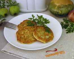 Оладьи из кабачков с творогом