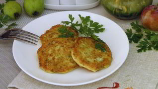 Оладьи из кабачков с творогом