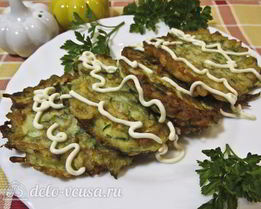 Оладьи из кабачков с зеленью