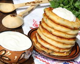 Оладьи картофельные с фетой и зеленью