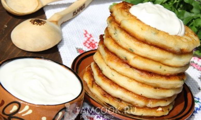 Рецепт оладий картофельных с фетой и зеленью