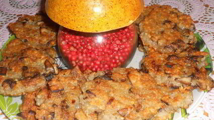 оладьи картофельные с грибами