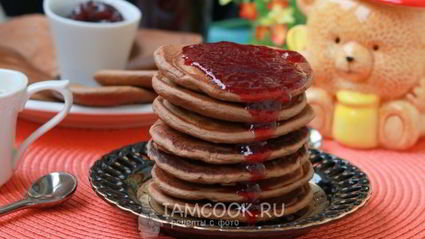 оладьи на кислом молоке с какао