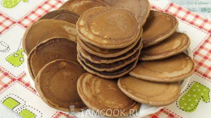 оладьи на кислом молоке с какао