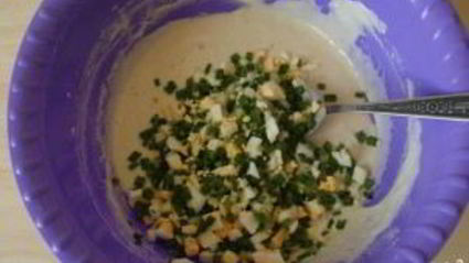 оладьи с луком и яйцом на кефире