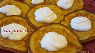 Оладьи с рикоттой и бананом