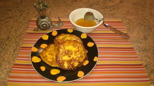 Оладьи с тыквой и творогом