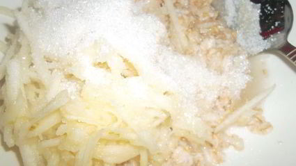 овсяные оладушки с яблоком и корицей