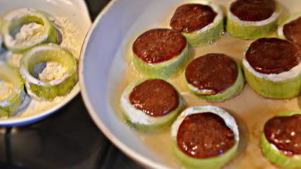 печеночные оладьи в кабачках