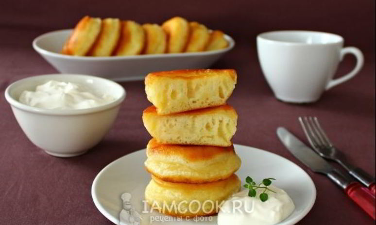Рецепт пышных оладий на кефире с разрыхлителем