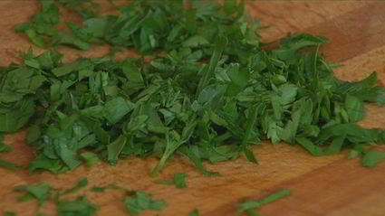 сырные оладьи с петрушкой