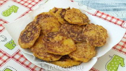 тыквенные оладьи с сырой тыквой