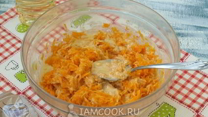 тыквенные оладьи с сырой тыквой