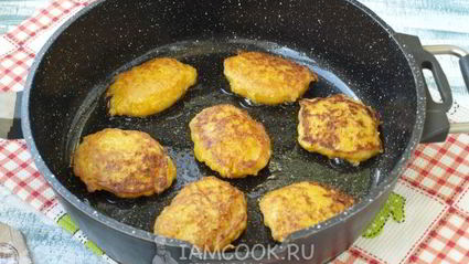 тыквенные оладьи с сырой тыквой