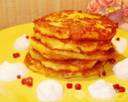 Тыквенные оладьи с творогом