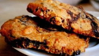 Банановое печенье с шоколадом