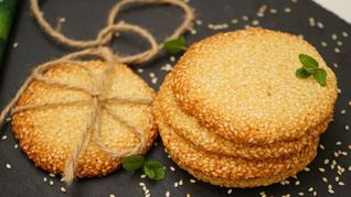 Быстрое хрустящее кунжутное печенье