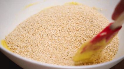 быстрое хрустящее кунжутное печенье