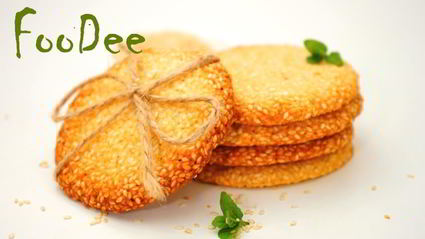 быстрое хрустящее кунжутное печенье