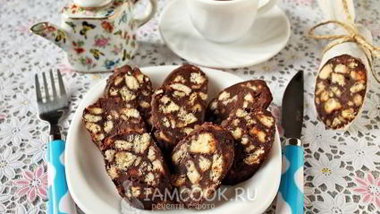 колбаска из печенья