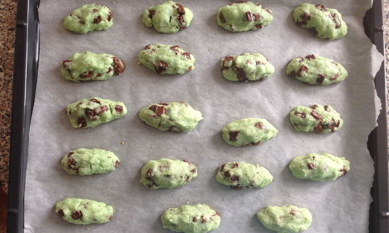 Рецепт мятна-шоколадного печенье