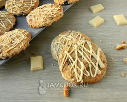 Овсяное печенье с изюмом и белым шоколадом