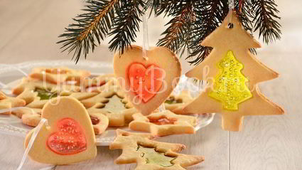 песочное печенье с витражами