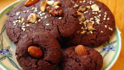 шоколадно клубничное печенье