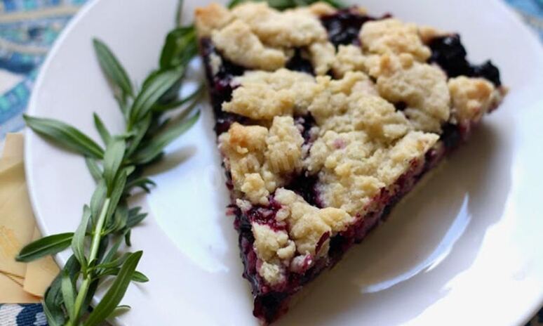 Рецепт черничного пирога с иссопом