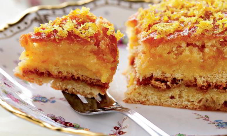 Рецепт глазированного лимонного пирога с лимонным кремом