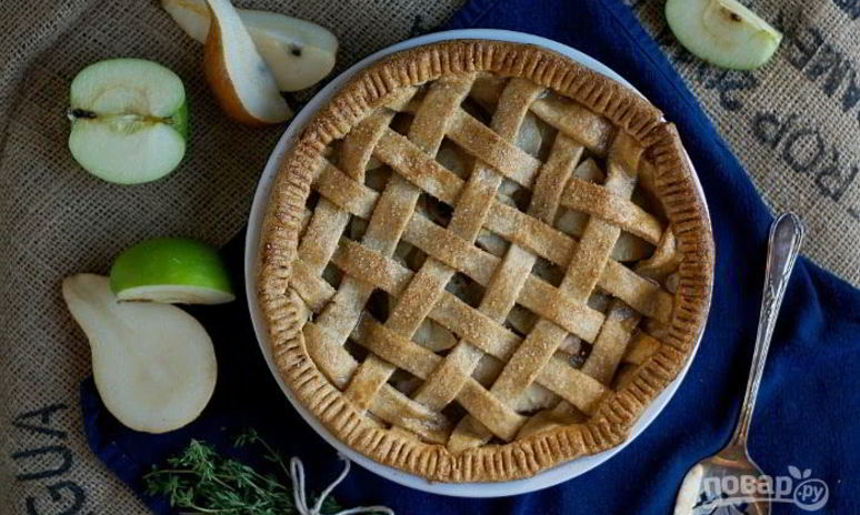 Рецепт грушева-яблочного пирог