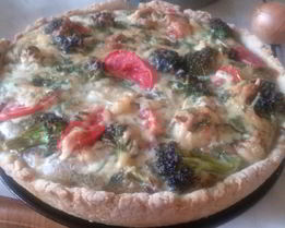 Киш с курицей и цукини