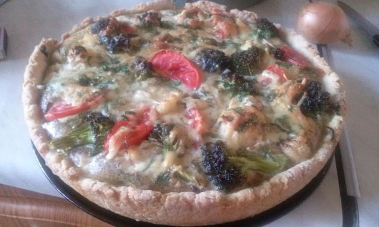 Рецепт киша с курицей и цукини