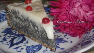 Маковый пирог с маскарпоне